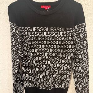 Guess Black Sweater with Red Tag